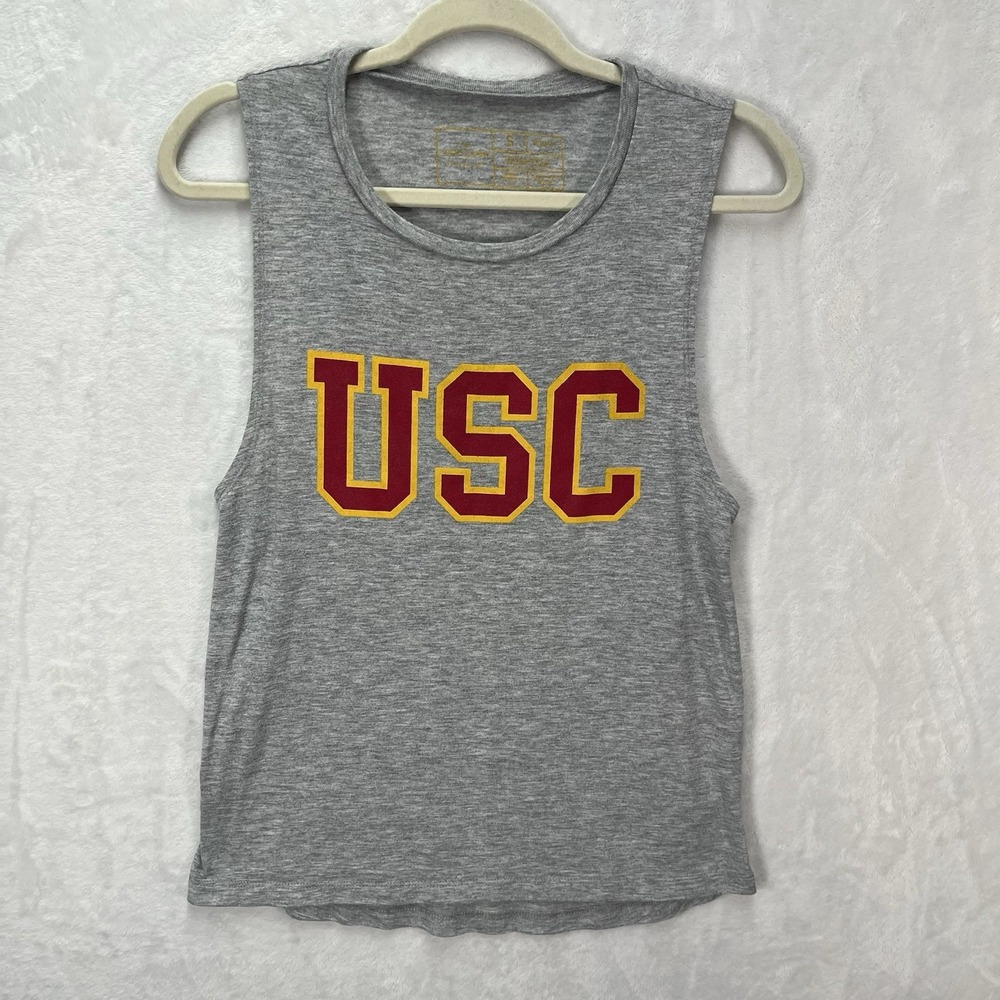 Heritage Collection USC Sleeveless Tank Womens Small Gray Casual Summer